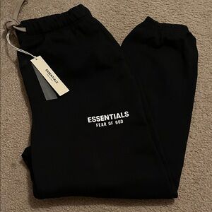 Essentials Black Sweatpants for Men